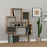 Barce Modern Bookcase Display Unit H 132cm - Bookcase - Decortie - Oak,White -